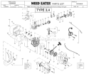 Page E Diagram and Parts List for BC2500LE Type 3 Weed Eater Trimmer